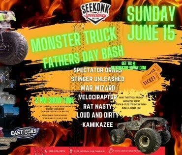 Seekonk Speedway Monster Truck Fathers Day Bash