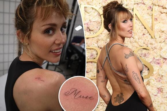 Miley cyrus new tattoo