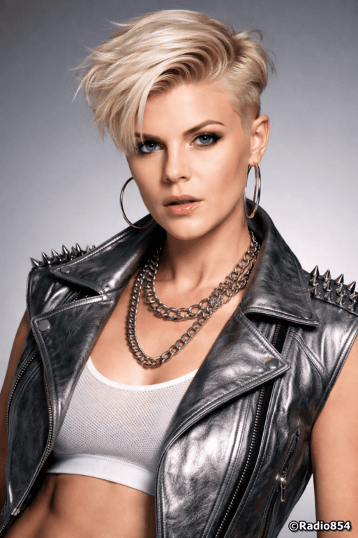 Robyn in metallic style portrait