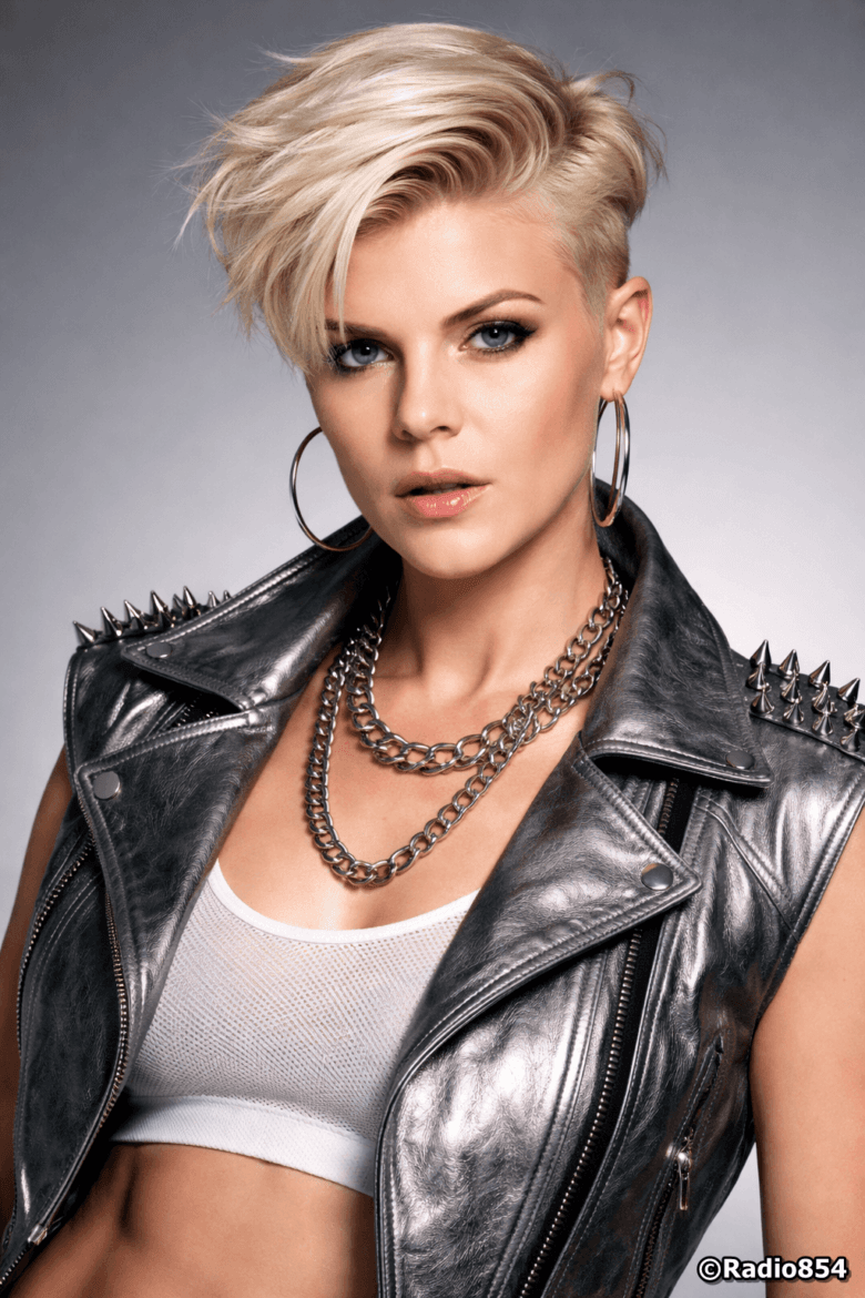 Robyn in metallic style portrait